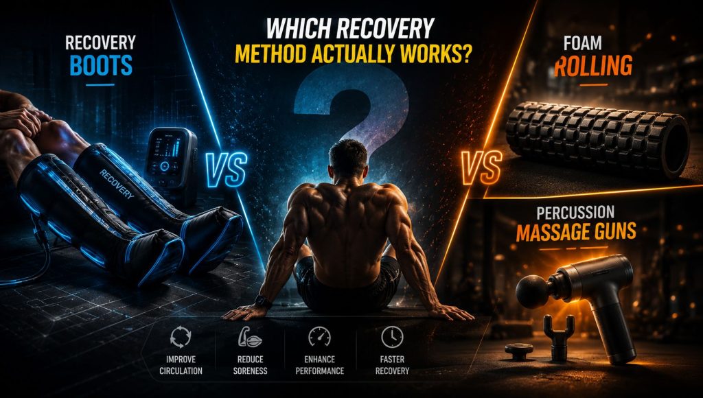 Recovery Boots vs. Foam Rolling vs. Percussion Massage Guns: Which Recovery Method Actually Works?