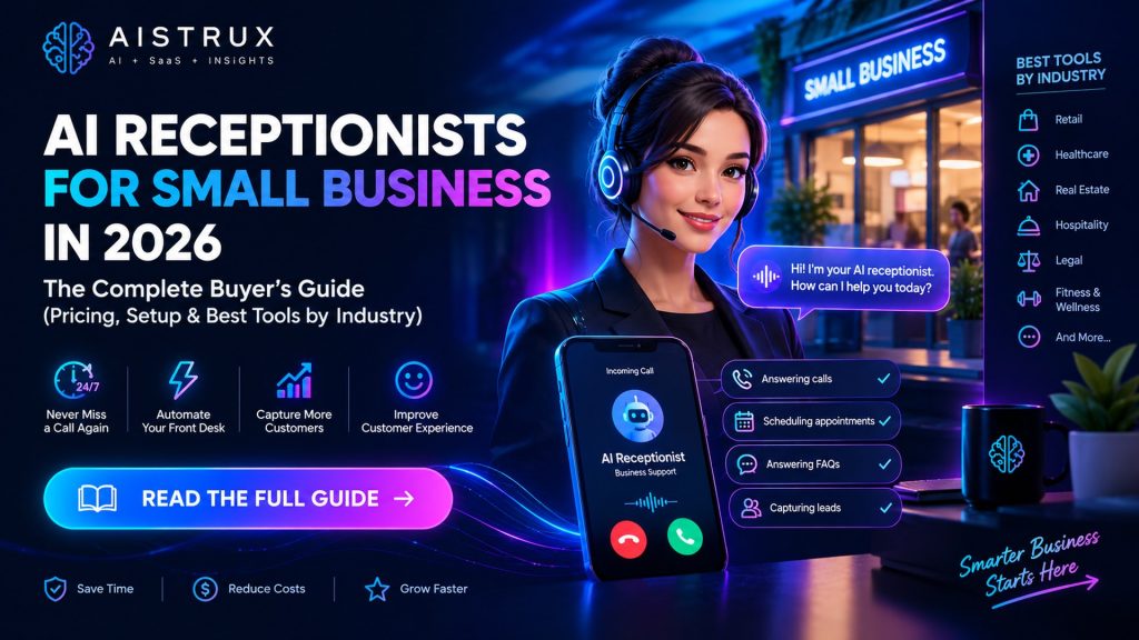 AI Receptionists for Small Business in 2026: The Complete Buyer’s Guide (Pricing, Setup & Best Tools by Industry)